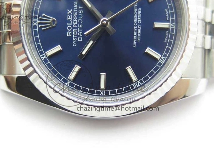 1228 DateJust 36 SS 116234 ARF 1:1 Best Edition 904L Steel Blue Dial on Jubilee Bracelet SH3135 V TravelReady 3214
